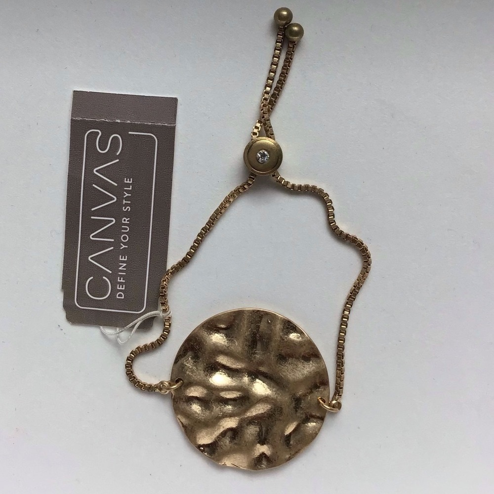 🆕🌟CANVAS Gold Statement Bolo Bracelet